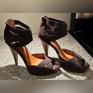 Calvin Klein Espresso Strappy Heels